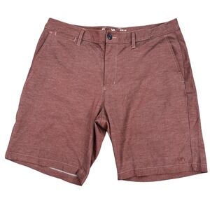 RVCA Hybrid Walkshort Men 33 Dual Purpose Trunk burgundy land to water beach